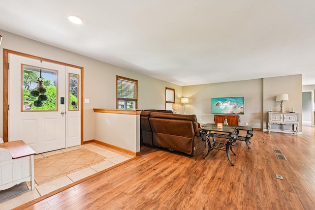 6180 Elm St, Union, IL 60180 - living area with light wood-style flooring and baseboards