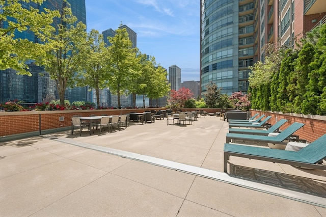 415 E N Water St Unit 806, Chicago, IL 60611 - view of community with a view of skyline and a patio