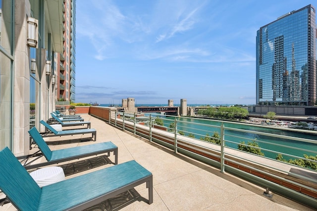 415 E N Water St Unit 806, Chicago, IL 60611 - balcony with a water view and a view of city