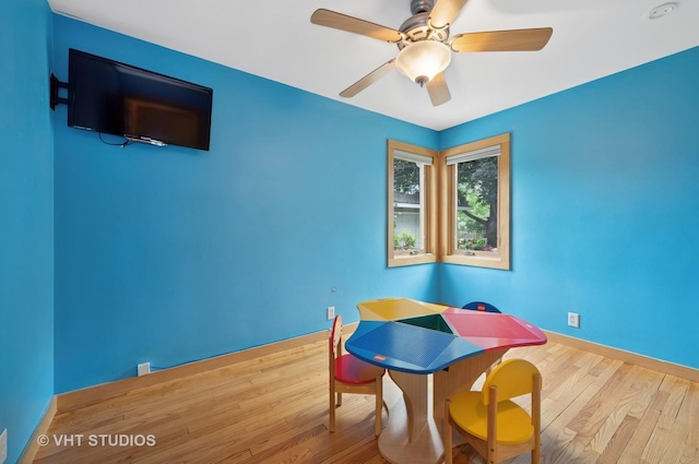 238 Weaver Dr, Cary, IL 60013 - dining room with wood finished floors and ceiling fan