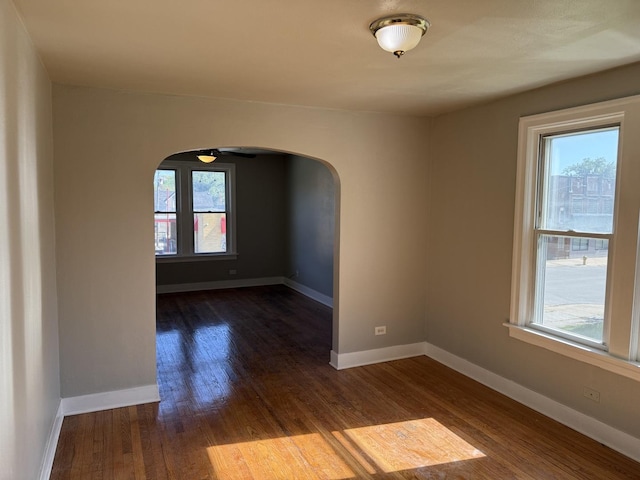 1827 170th St, Hazel Crest, IL 60429 - unfurnished room with arched walkways and wood finished floors
