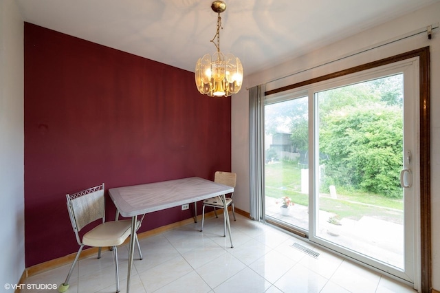 4085 N New Britton Dr, Hoffman Estates, IL 60192 - dining room with a chandelier and baseboards