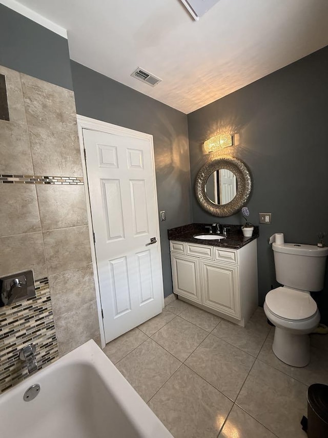 5632 S Peoria St, Chicago, IL 60621 - bathroom with vanity and tile patterned flooring