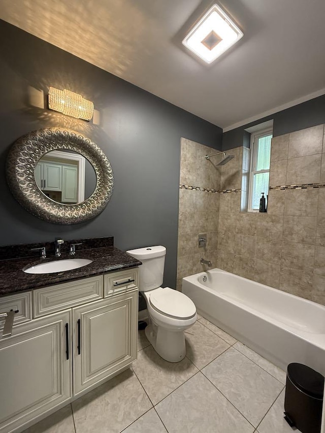 5632 S Peoria St, Chicago, IL 60621 - bathroom with vanity,  shower combination, and tile patterned flooring
