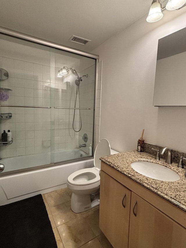 2510 N Wayne Ave Unit 203, Chicago, IL 60614 - bathroom with vanity, combined bath / shower with glass door, and tile patterned floors