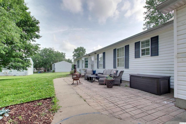 701 Dudley St, Liberty, IL 62347 - view of patio / terrace featuring outdoor lounge area
