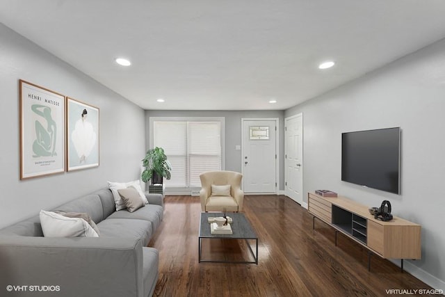 9401 S Sangamon St, Chicago, IL 60620 - living area featuring wood finished floors and recessed lighting