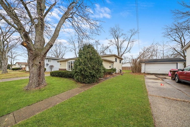 549 Homan Ave, Park Forest, IL 60466 - tri-level home with a front lawn, a garage, and driveway