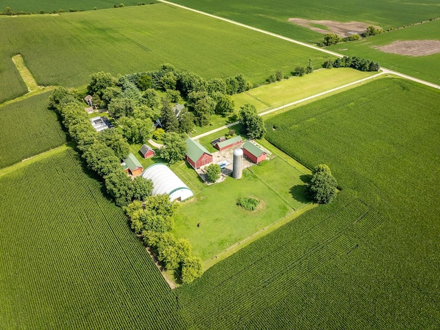 466 Quail Trap Rd, Caledonia, IL 61011 - aerial view of sparsely populated area featuring extensive farmland