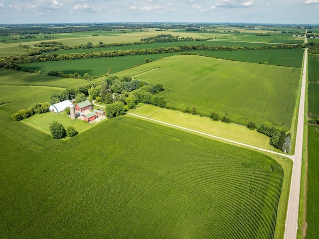 466 Quail Trap Rd, Caledonia, IL 61011 - overview of rural landscape with abundant farmland