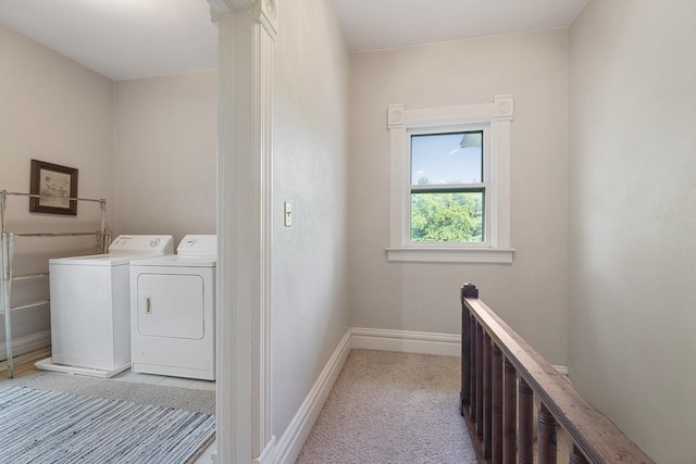 466 Quail Trap Rd, Caledonia, IL 61011 - washroom with washer and clothes dryer and light carpet