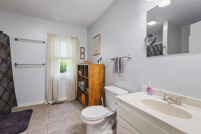 466 Quail Trap Rd, Caledonia, IL 61011 - bathroom featuring vanity, tile patterned flooring, and curtained shower