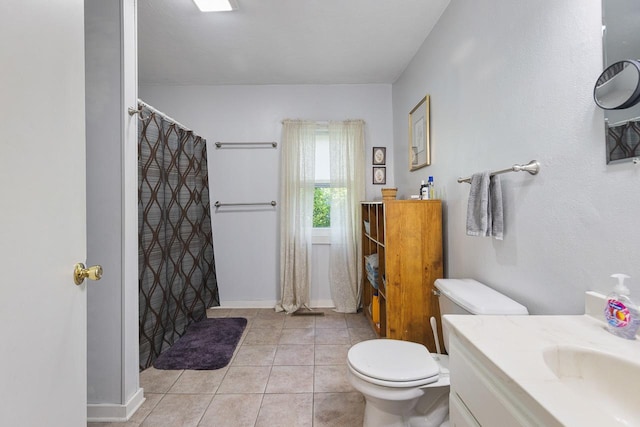 466 Quail Trap Rd, Caledonia, IL 61011 - bathroom with vanity, tile patterned floors, and a shower with curtain
