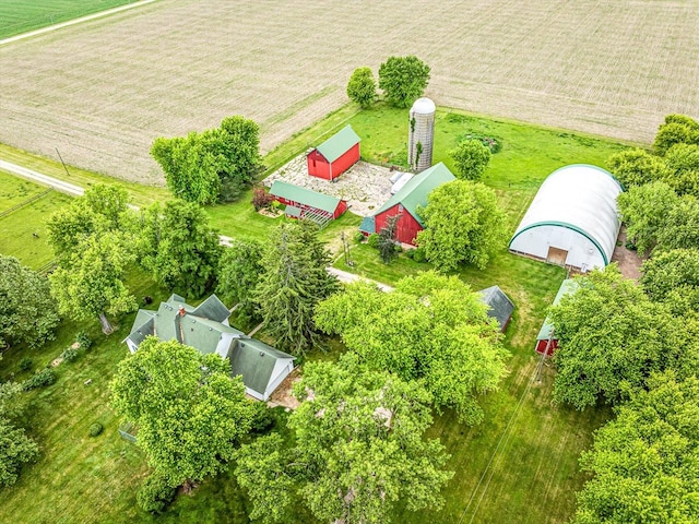 466 Quail Trap Rd, Caledonia, IL 61011 - aerial view of sparsely populated area with extensive farmland