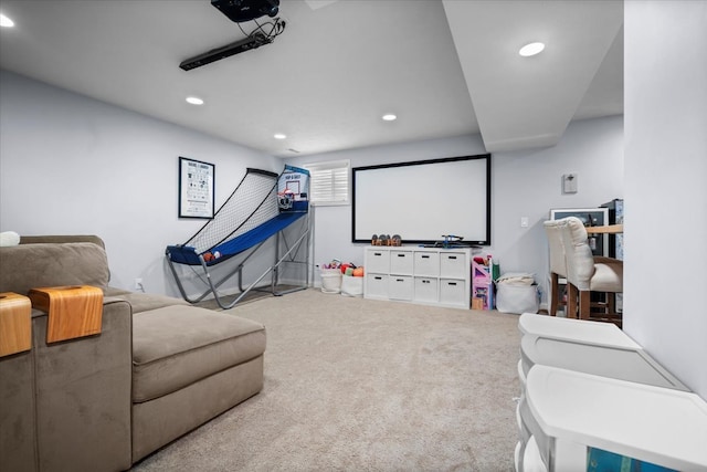2321 Corrigan Way, Normal, IL 61761 - cinema with recessed lighting and carpet floors