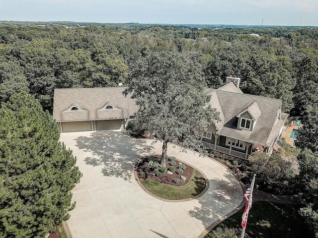 42720 N Converse Rd, Antioch, IL 60002 - aerial view of property and surrounding area with a heavily wooded area