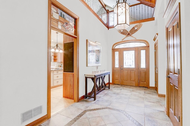 42720 N Converse Rd, Antioch, IL 60002 - foyer entrance featuring a high ceiling and baseboards