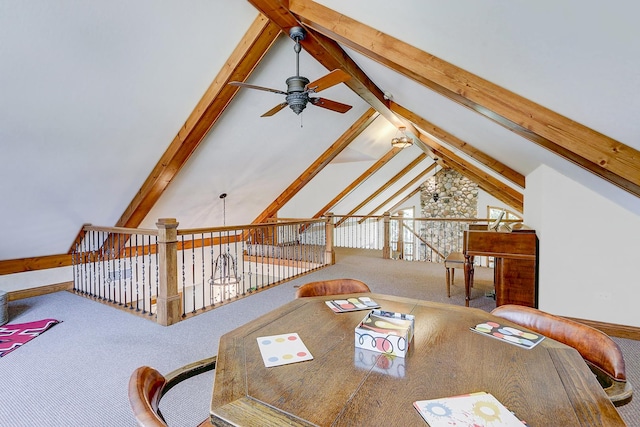 42720 N Converse Rd, Antioch, IL 60002 - living area featuring a ceiling fan and carpet floors