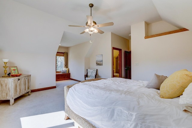 42720 N Converse Rd, Antioch, IL 60002 - bedroom featuring lofted ceiling, carpet floors, and ceiling fan