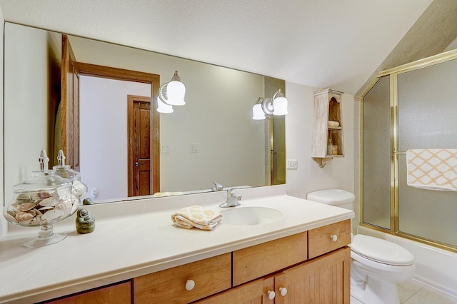42720 N Converse Rd, Antioch, IL 60002 - full bath featuring vanity, combined bath / shower with glass door, and tile patterned flooring