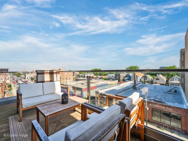 2707 W Belmont Ave Unit 4W, Chicago, IL 60618 - wooden deck featuring an outdoor hangout area