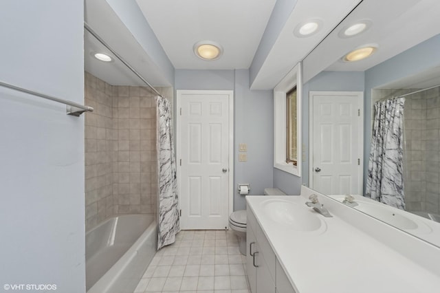 2741 Acacia Ter, Buffalo Grove, IL 60089 - bathroom with vanity, tile patterned floors, and shower / tub combo