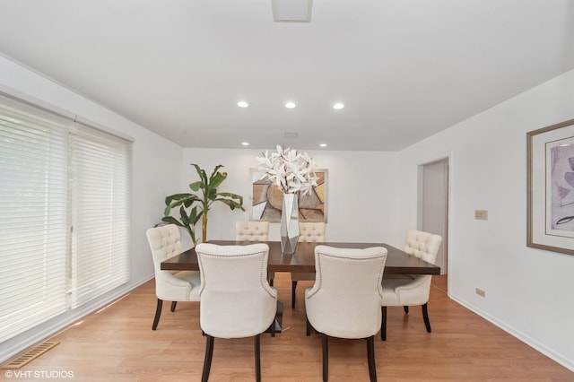 2741 Acacia Ter, Buffalo Grove, IL 60089 - dining area with light wood-style flooring and recessed lighting