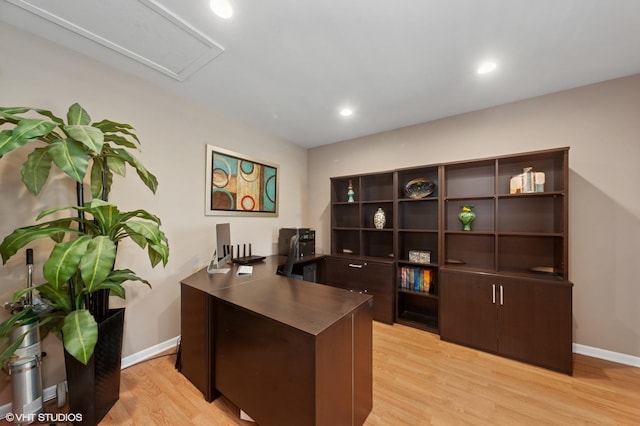 2741 Acacia Ter, Buffalo Grove, IL 60089 - office with light wood-style flooring and recessed lighting