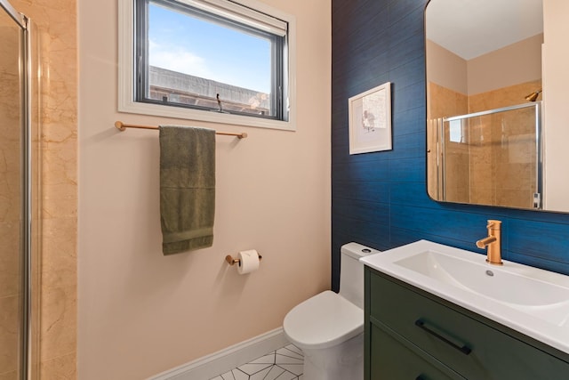 3047 N Racine Ave Unit 3, Chicago, IL 60657 - bathroom featuring a stall shower and vanity