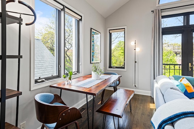 3047 N Racine Ave Unit 3, Chicago, IL 60657 - dining room featuring lofted ceiling, wood finished floors, and healthy amount of natural light