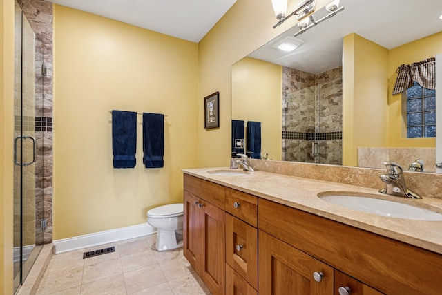 4660 N Winthrop Ave Unit 1N, Chicago, IL 60640 - full bathroom with double vanity, a shower stall, and tile patterned flooring