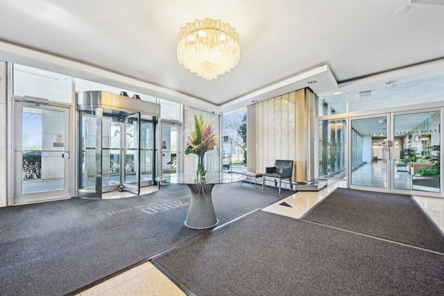 3950 N Lake Shore Dr Unit 2209, Chicago, IL 60613 - building lobby featuring a wall of windows