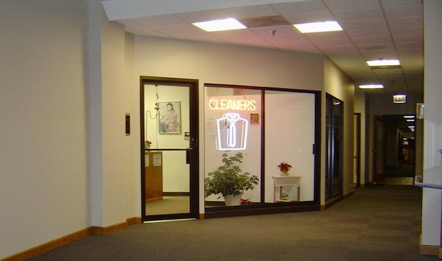 640 S Federal St Unit 603, Chicago, IL 60605 - hallway featuring carpet and a paneled ceiling