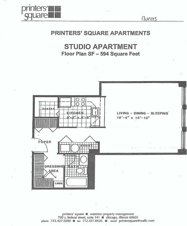 640 S Federal St Unit 603, Chicago, IL 60605 - view of home floor plan