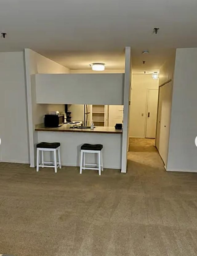 640 S Federal St Unit 603, Chicago, IL 60605 - kitchen with carpet floors and a kitchen bar