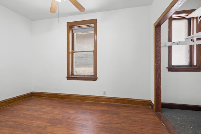 2219 S 60th Ct, Cicero, IL 60804 - spare room with a ceiling fan and wood finished floors