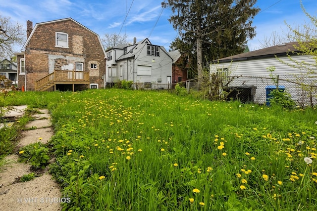 32 W 109th Pl, Chicago, IL 60628 - view of yard featuring a wooden deck