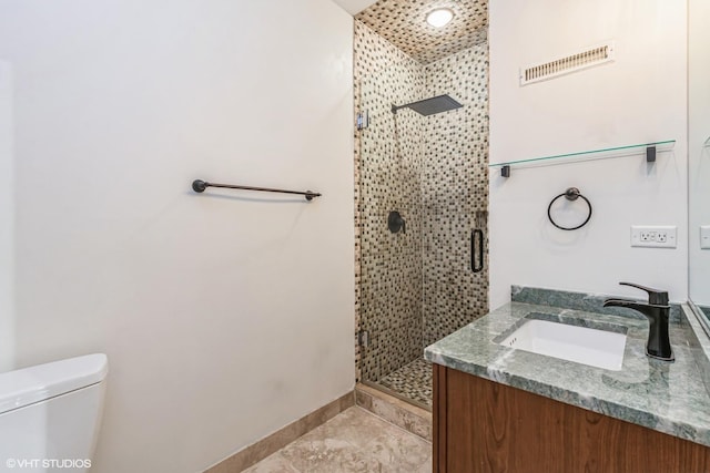 920 W Sheridan Rd Unit 305, Chicago, IL 60613 - full bathroom featuring vanity, a shower stall, and tile patterned flooring