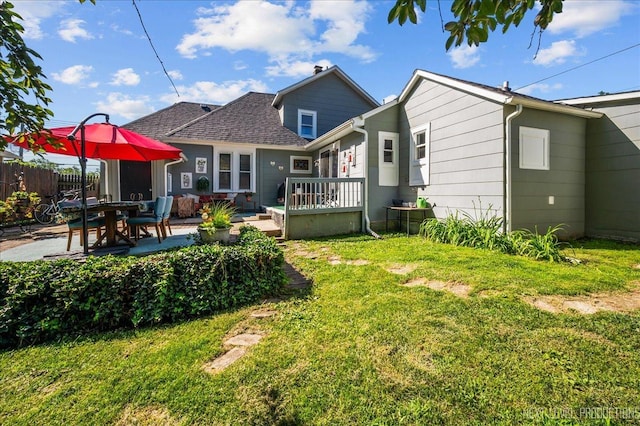704 Cedar Ave, Saint Charles, IL 60174 - back of house with a patio area and a wooden deck
