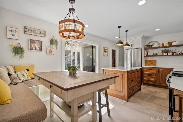 704 Cedar Ave, Saint Charles, IL 60174 - dining area with recessed lighting and a chandelier