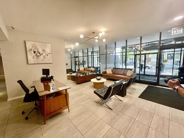 2728 N Hampden Ct Unit 103, Chicago, IL 60614 - building lobby featuring expansive windows
