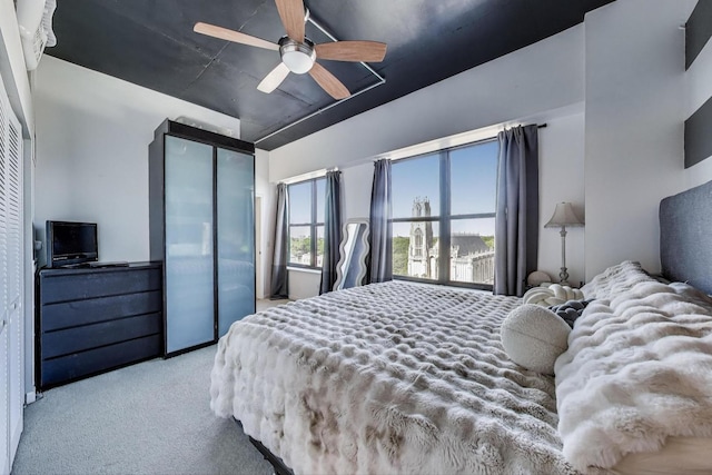 1122 W Catalpa Ave Unit 815, Chicago, IL 60640 - carpeted bedroom featuring ceiling fan