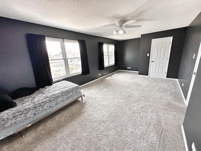597 Barry Turn, Manteno, IL 60950 - bedroom featuring a textured ceiling, carpet floors, and ceiling fan