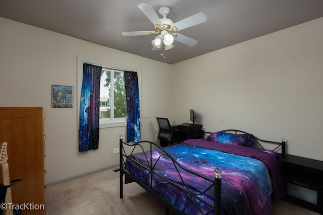6665 Foxtree Ave, Woodridge, IL 60517 - carpeted bedroom with baseboards and ceiling fan