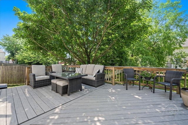 3210 Larrabee Dr, Geneva, IL 60134 - wooden terrace with an outdoor hangout area
