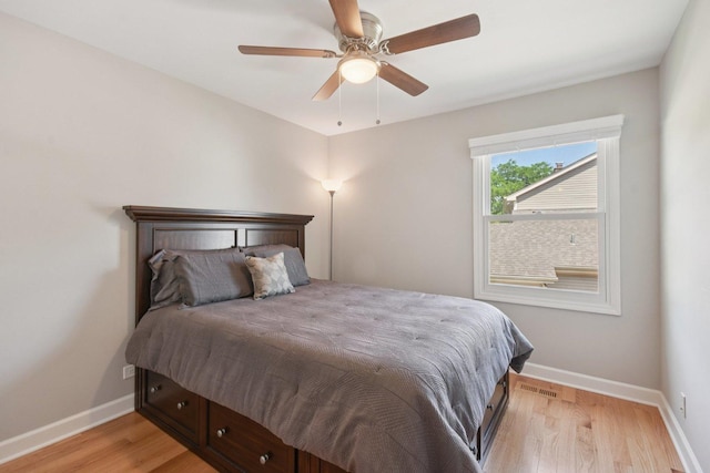 5085 Dukesberry Ln, Hoffman Estates, IL 60010 - bedroom with light wood-style flooring and a ceiling fan