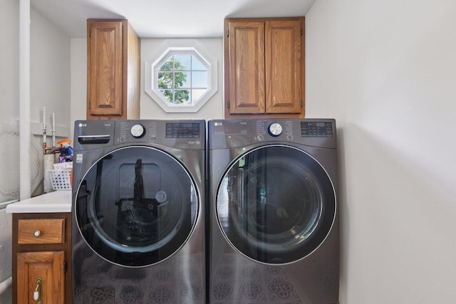 5085 Dukesberry Ln, Hoffman Estates, IL 60010 - laundry room with independent washer and dryer and cabinet space