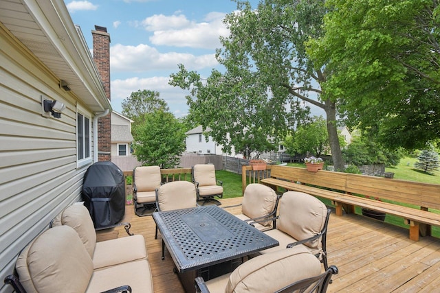 5085 Dukesberry Ln, Hoffman Estates, IL 60010 - wooden terrace featuring outdoor dining area and area for grilling
