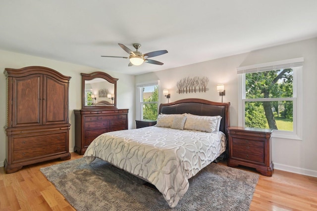 5085 Dukesberry Ln, Hoffman Estates, IL 60010 - bedroom with light wood-style flooring and a ceiling fan