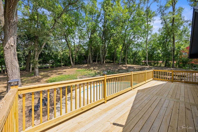 9704 Captains Dr, Algonquin, IL 60102 - wooden terrace with view of wooded area